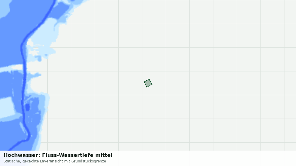 Statische Kartenansicht: Hochwasser: Fluss-Wassertiefe mittel