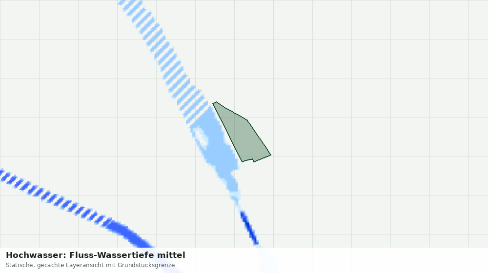 Statische Kartenansicht: Hochwasser: Fluss-Wassertiefe mittel