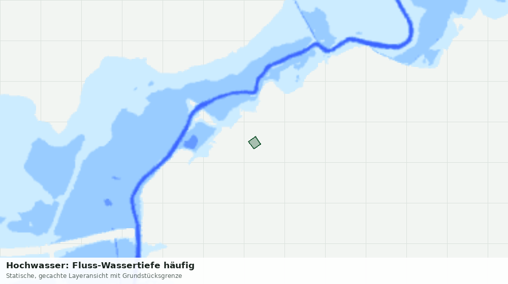 Statische Kartenansicht: Hochwasser: Fluss-Wassertiefe häufig