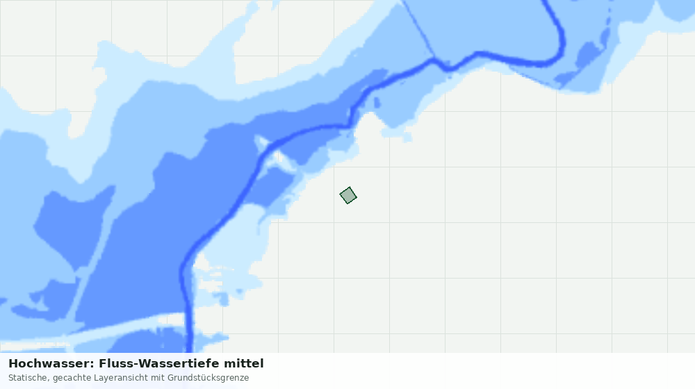Statische Kartenansicht: Hochwasser: Fluss-Wassertiefe mittel