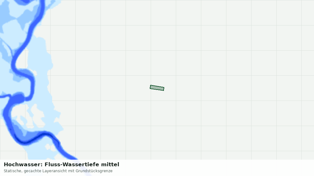 Statische Kartenansicht: Hochwasser: Fluss-Wassertiefe mittel