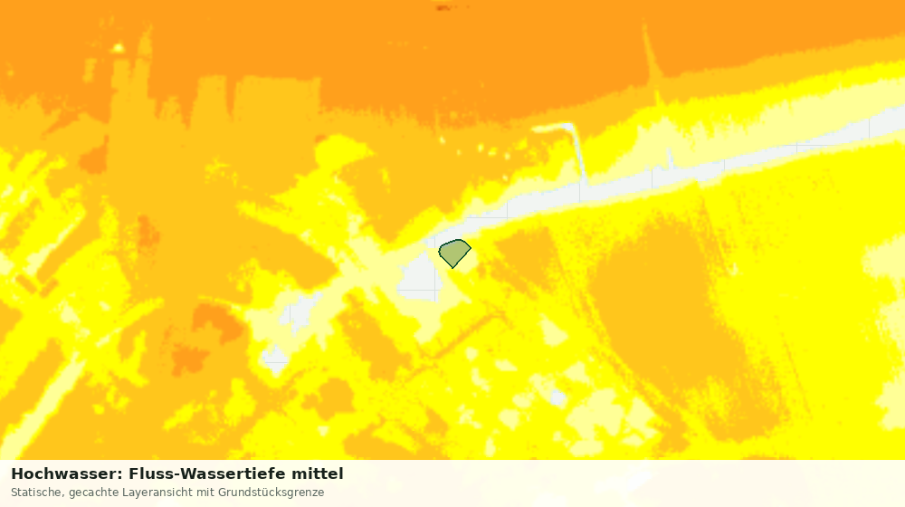 Statische Kartenansicht: Hochwasser: Fluss-Wassertiefe mittel