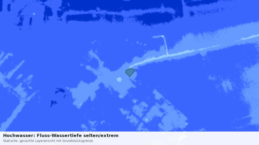 Statische Kartenansicht: Hochwasser: Fluss-Wassertiefe selten/extrem