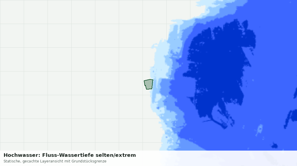 Statische Kartenansicht: Hochwasser: Fluss-Wassertiefe selten/extrem