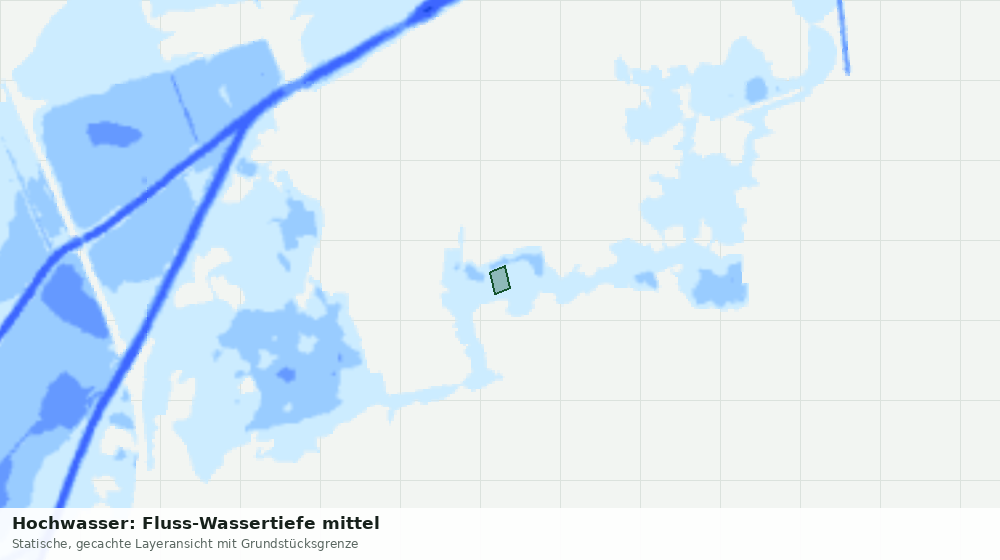 Statische Kartenansicht: Hochwasser: Fluss-Wassertiefe mittel