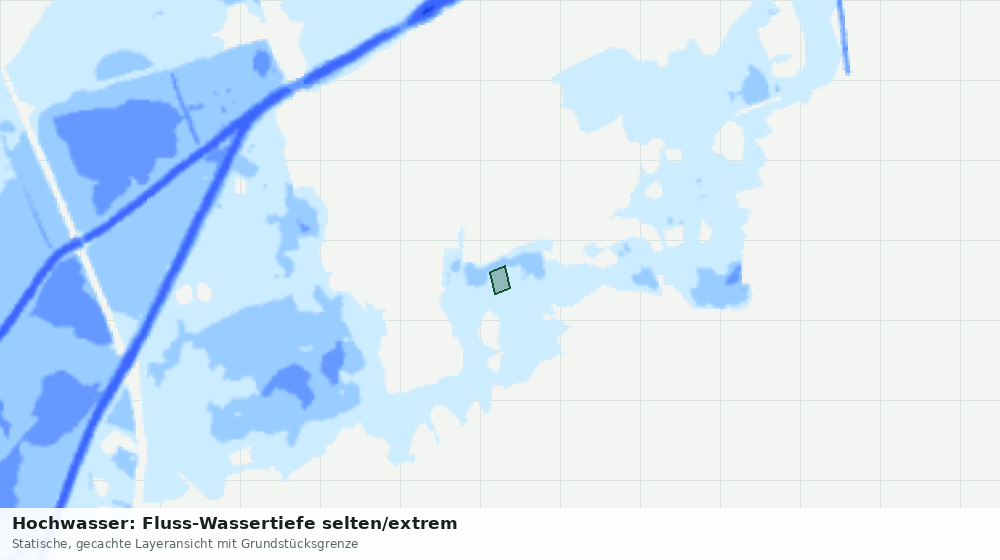 Statische Kartenansicht: Hochwasser: Fluss-Wassertiefe selten/extrem