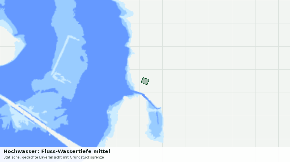 Statische Kartenansicht: Hochwasser: Fluss-Wassertiefe mittel