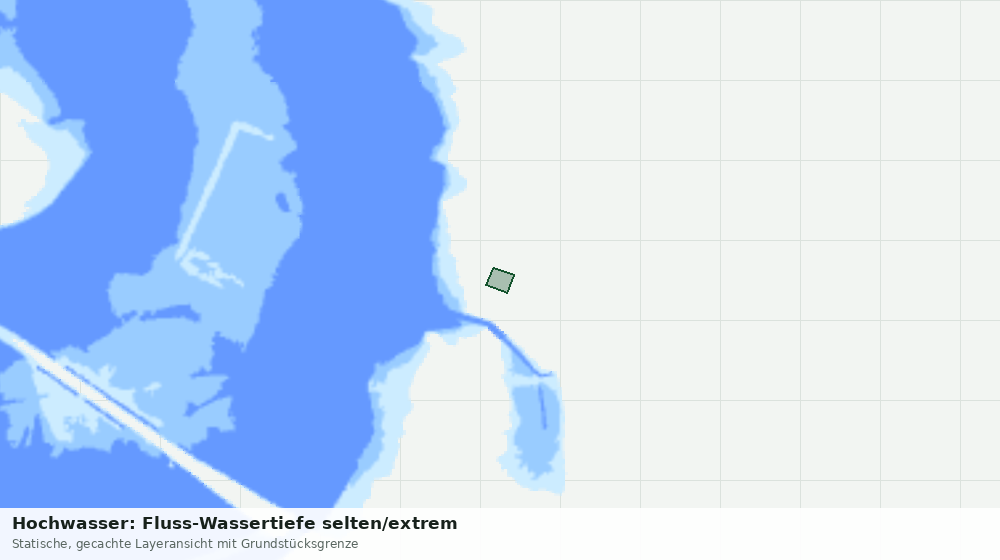 Statische Kartenansicht: Hochwasser: Fluss-Wassertiefe selten/extrem