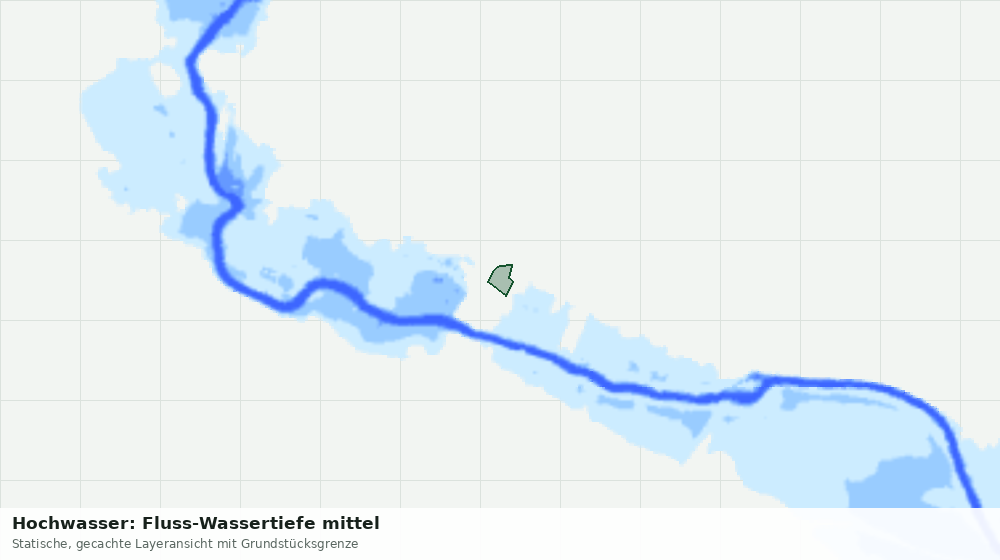 Statische Kartenansicht: Hochwasser: Fluss-Wassertiefe mittel