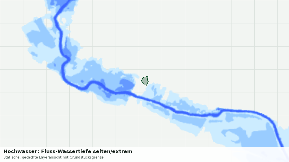Statische Kartenansicht: Hochwasser: Fluss-Wassertiefe selten/extrem