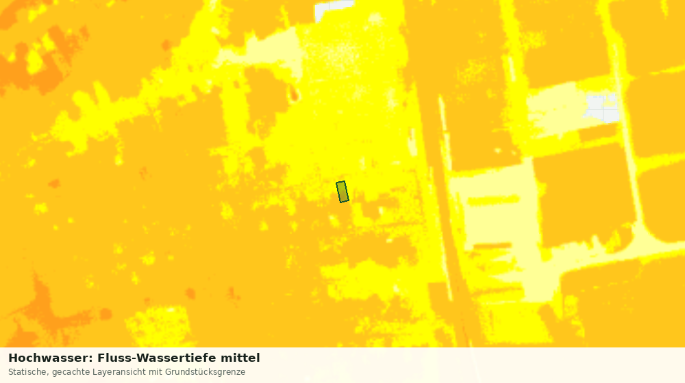 Statische Kartenansicht: Hochwasser: Fluss-Wassertiefe mittel