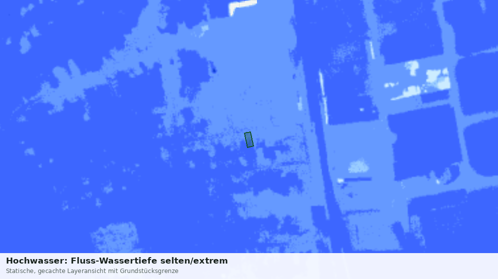 Statische Kartenansicht: Hochwasser: Fluss-Wassertiefe selten/extrem