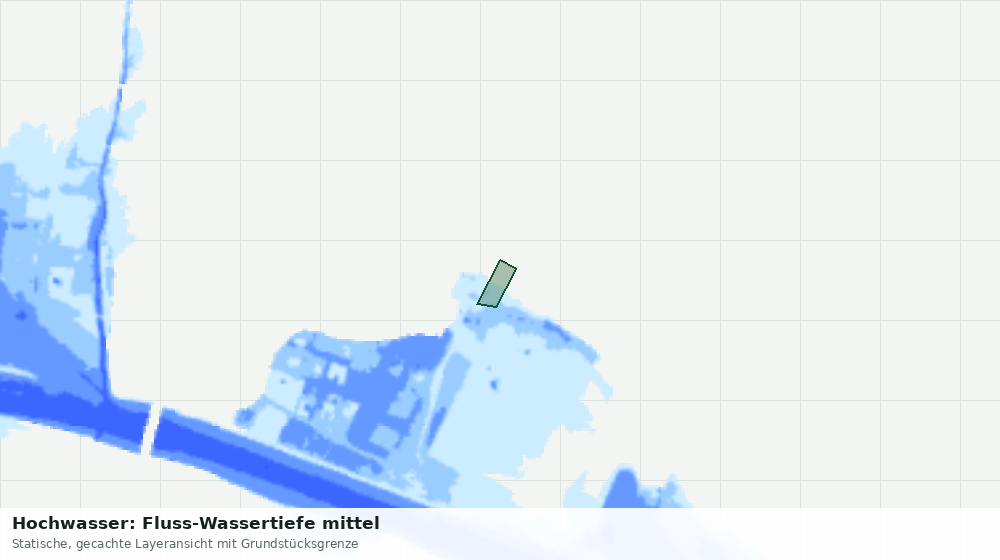 Statische Kartenansicht: Hochwasser: Fluss-Wassertiefe mittel