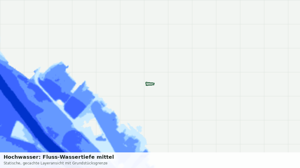 Statische Kartenansicht: Hochwasser: Fluss-Wassertiefe mittel