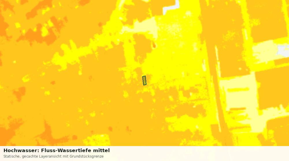Statische Kartenansicht: Hochwasser: Fluss-Wassertiefe mittel
