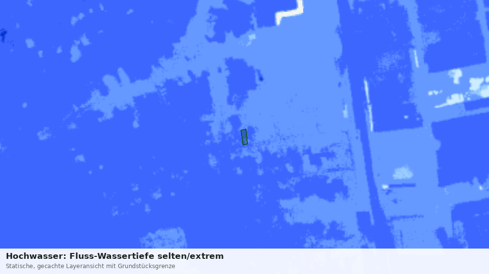 Statische Kartenansicht: Hochwasser: Fluss-Wassertiefe selten/extrem