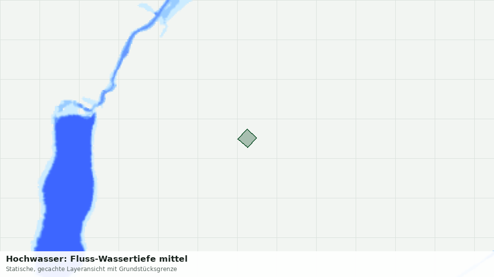 Statische Kartenansicht: Hochwasser: Fluss-Wassertiefe mittel