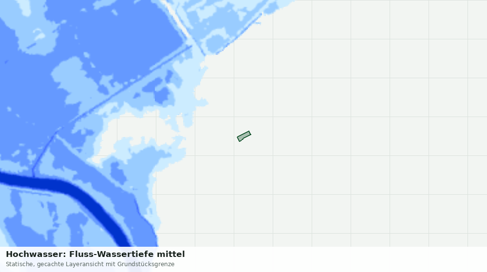 Statische Kartenansicht: Hochwasser: Fluss-Wassertiefe mittel