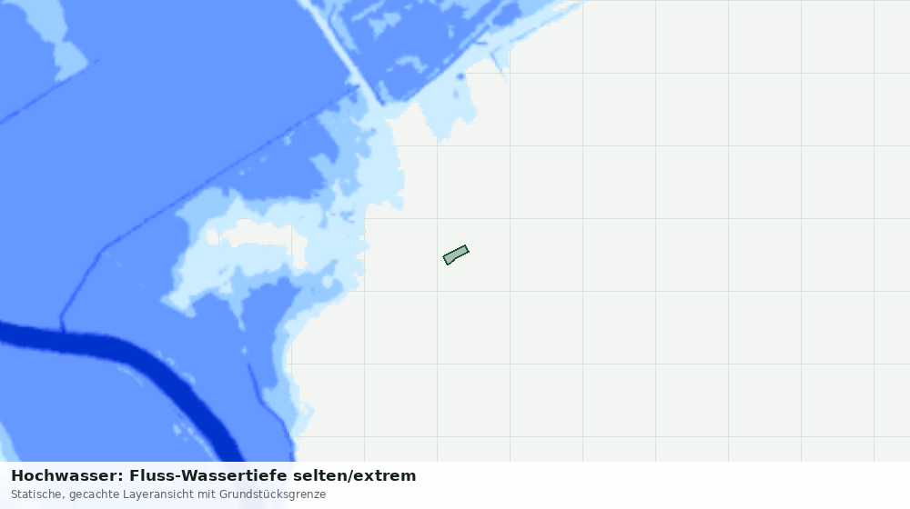 Statische Kartenansicht: Hochwasser: Fluss-Wassertiefe selten/extrem