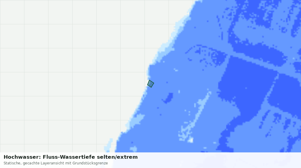 Statische Kartenansicht: Hochwasser: Fluss-Wassertiefe selten/extrem