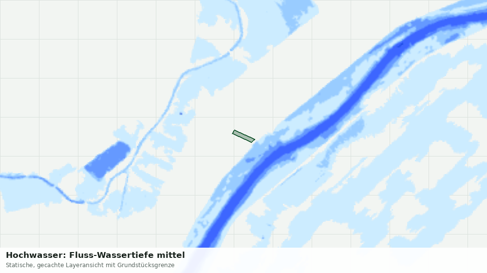 Statische Kartenansicht: Hochwasser: Fluss-Wassertiefe mittel