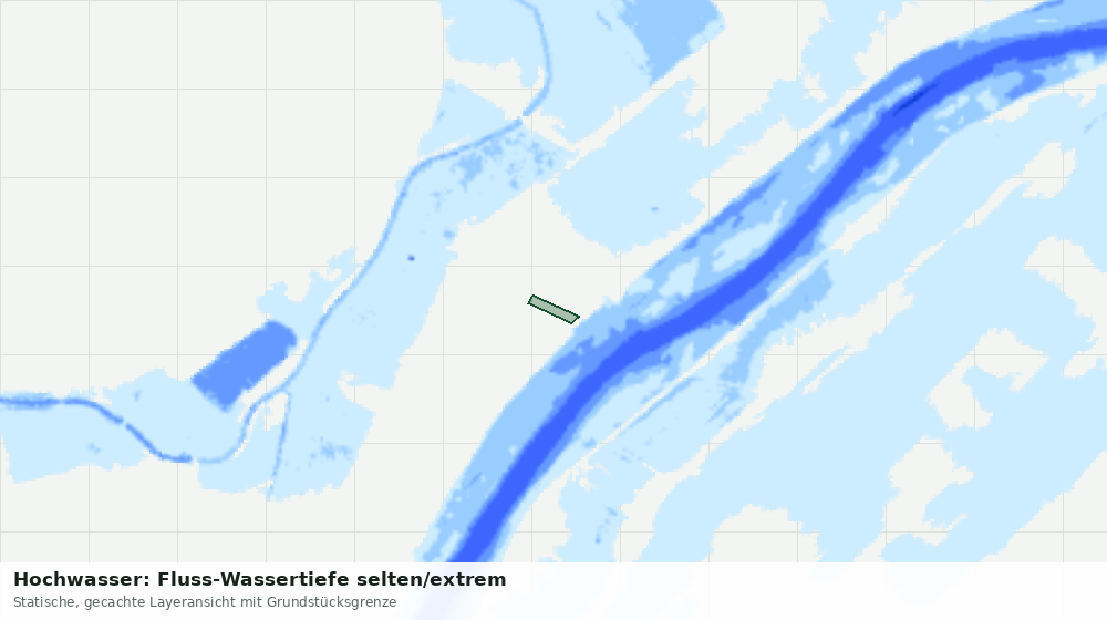 Statische Kartenansicht: Hochwasser: Fluss-Wassertiefe selten/extrem