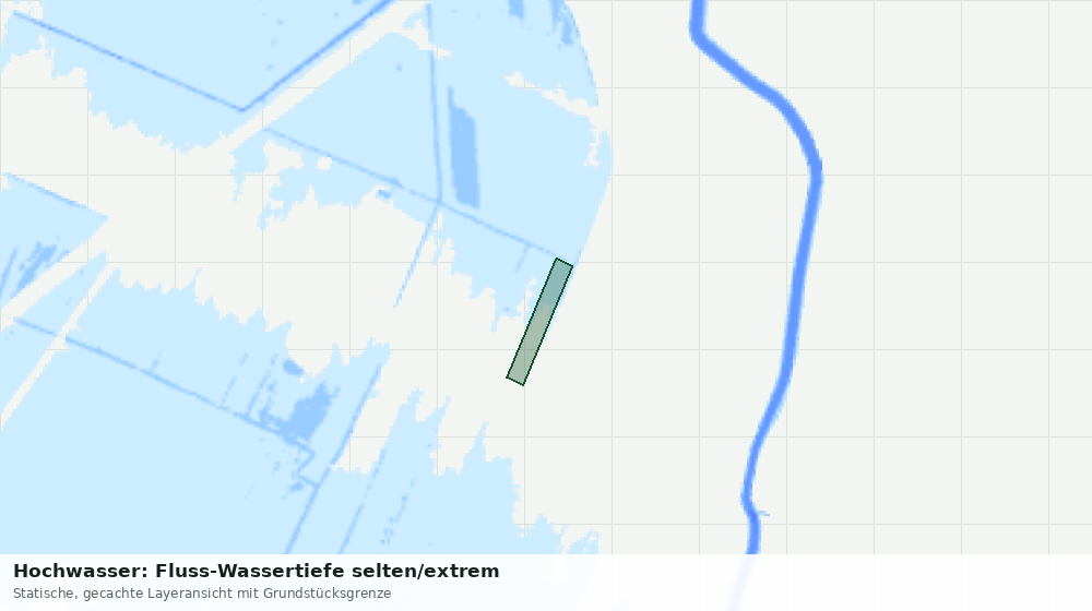 Statische Kartenansicht: Hochwasser: Fluss-Wassertiefe selten/extrem
