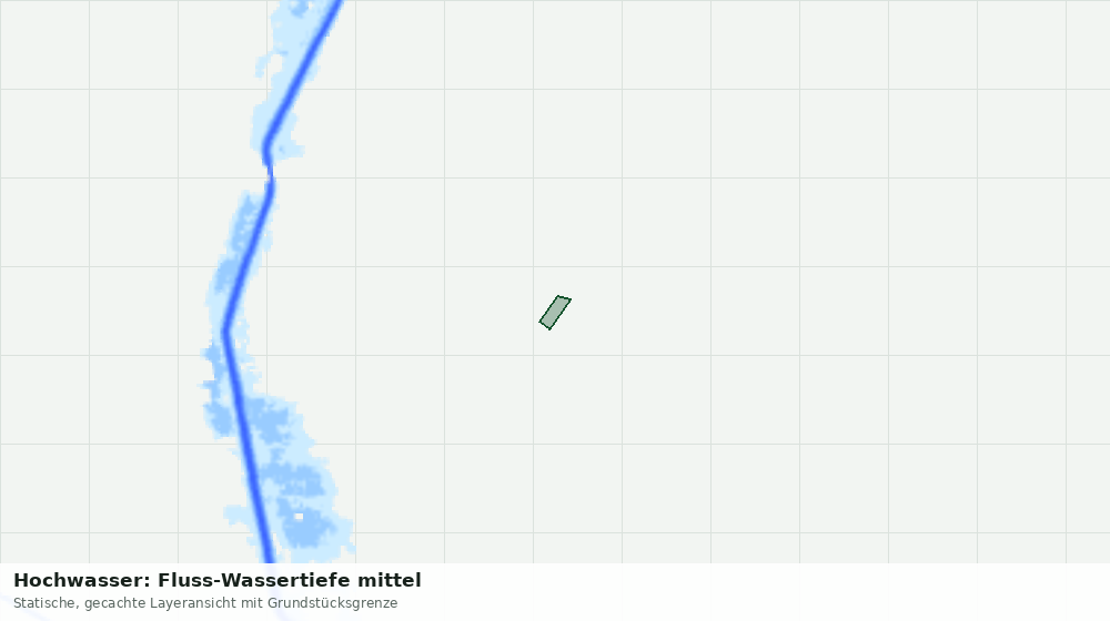 Statische Kartenansicht: Hochwasser: Fluss-Wassertiefe mittel