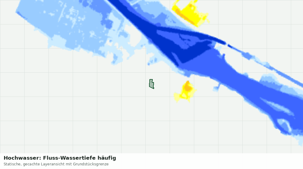 Statische Kartenansicht: Hochwasser: Fluss-Wassertiefe häufig