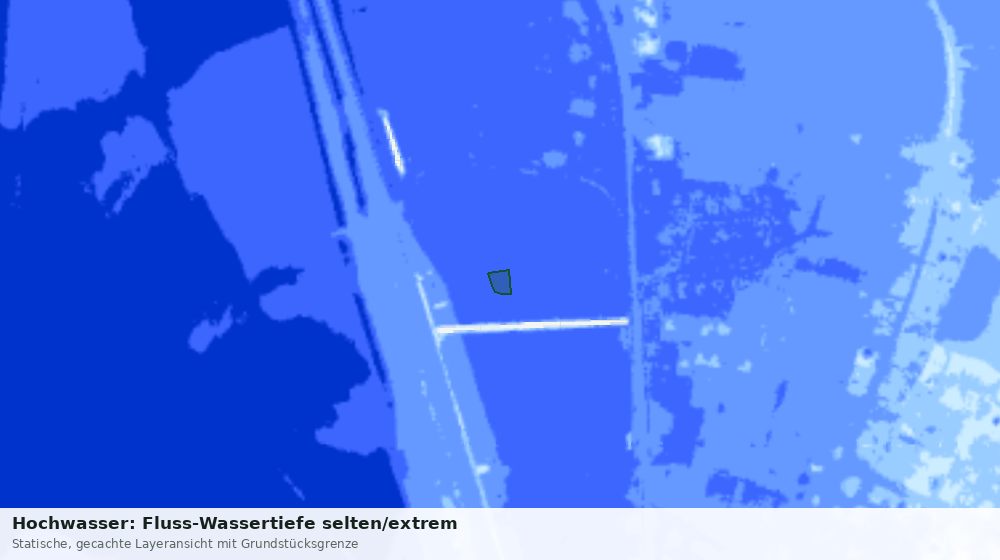 Statische Kartenansicht: Hochwasser: Fluss-Wassertiefe selten/extrem