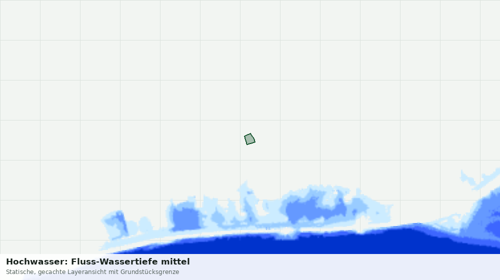 Statische Kartenansicht: Hochwasser: Fluss-Wassertiefe mittel