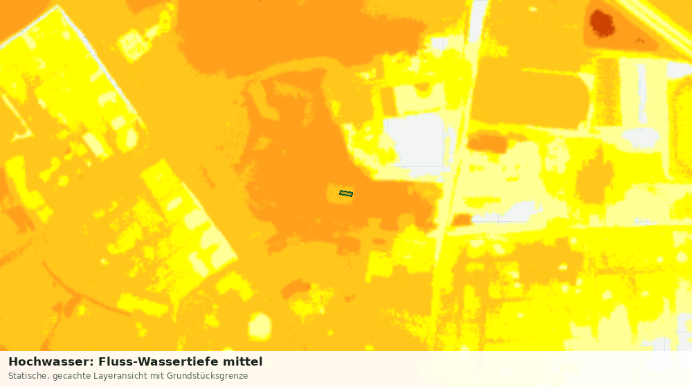 Statische Kartenansicht: Hochwasser: Fluss-Wassertiefe mittel