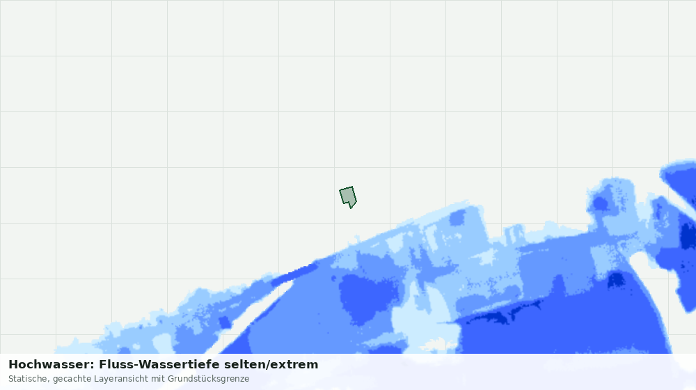 Statische Kartenansicht: Hochwasser: Fluss-Wassertiefe selten/extrem