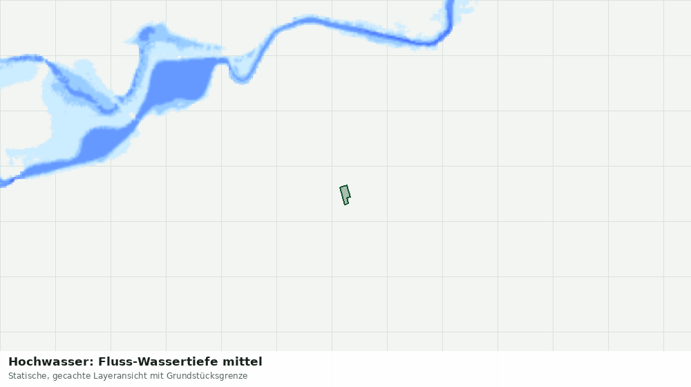 Statische Kartenansicht: Hochwasser: Fluss-Wassertiefe mittel