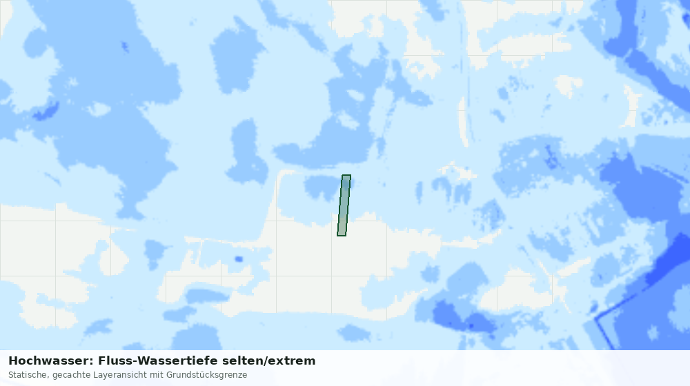 Statische Kartenansicht: Hochwasser: Fluss-Wassertiefe selten/extrem