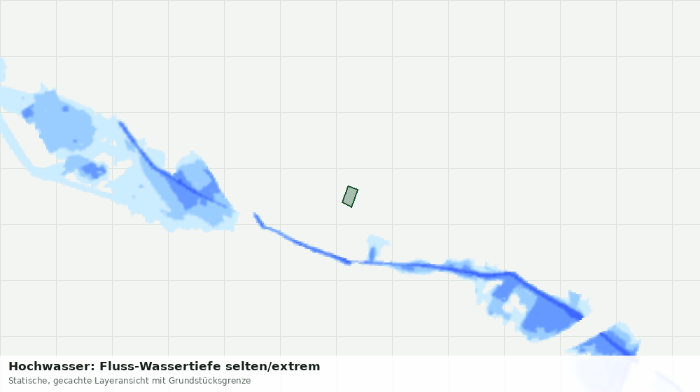 Statische Kartenansicht: Hochwasser: Fluss-Wassertiefe selten/extrem