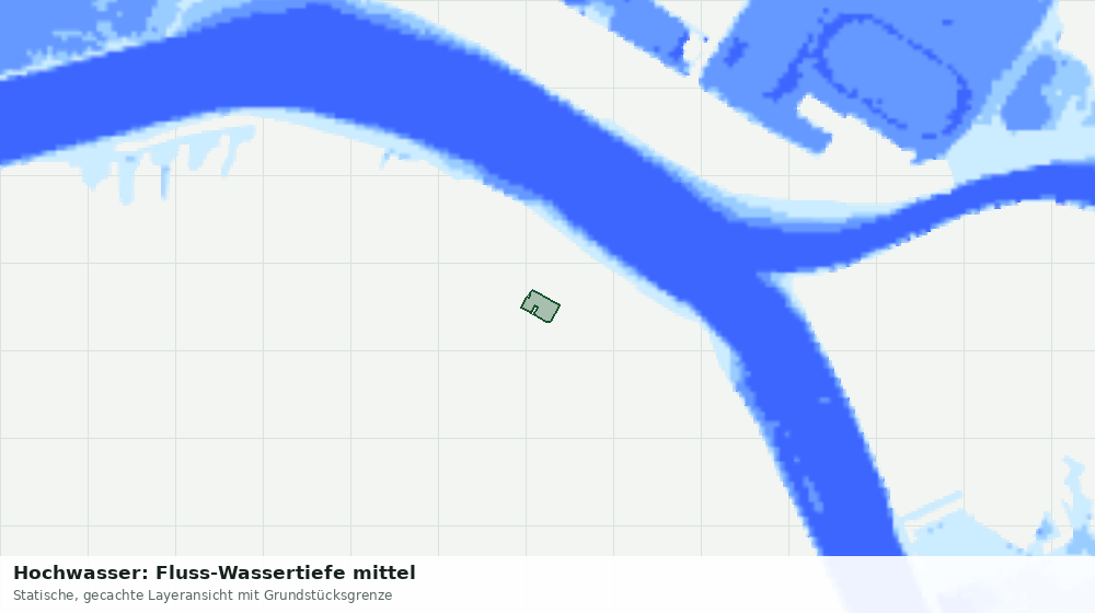 Statische Kartenansicht: Hochwasser: Fluss-Wassertiefe mittel