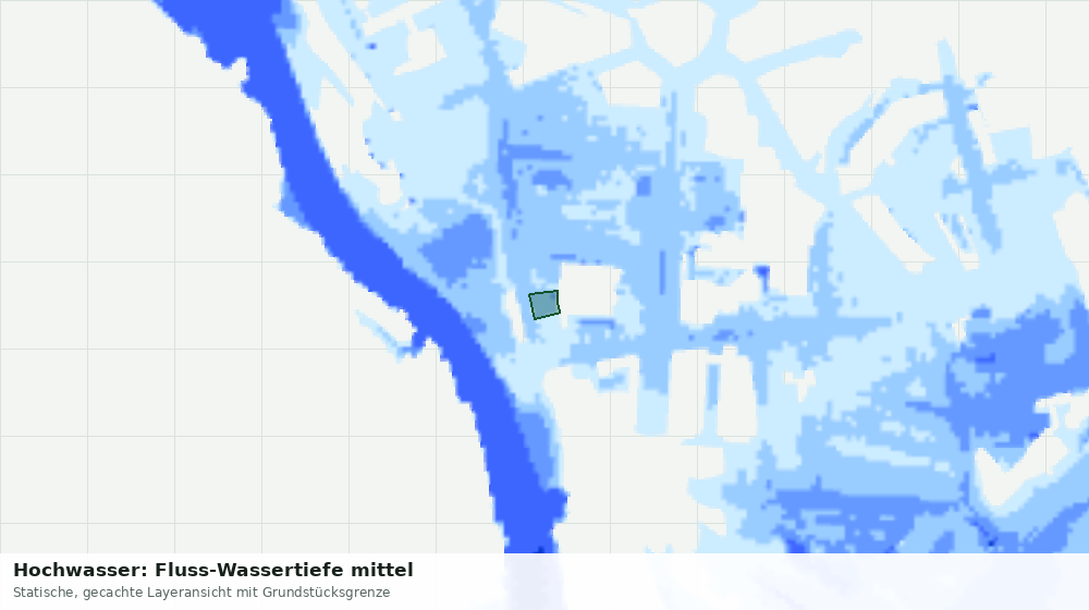 Statische Kartenansicht: Hochwasser: Fluss-Wassertiefe mittel