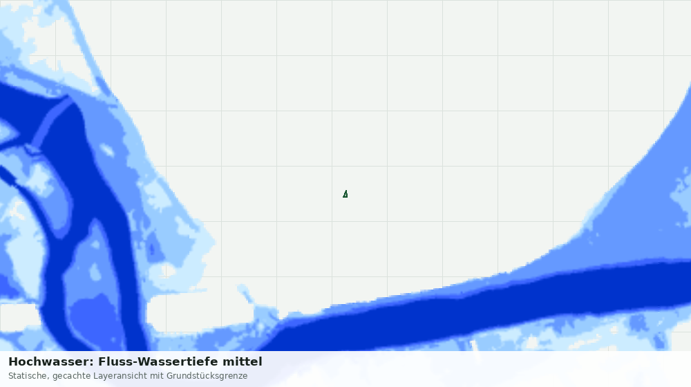 Statische Kartenansicht: Hochwasser: Fluss-Wassertiefe mittel