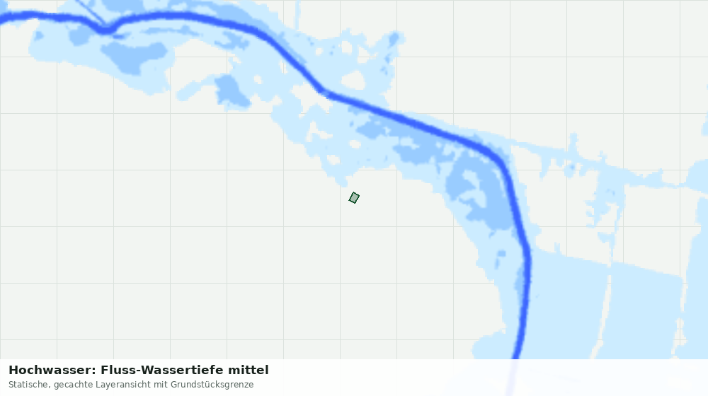 Statische Kartenansicht: Hochwasser: Fluss-Wassertiefe mittel