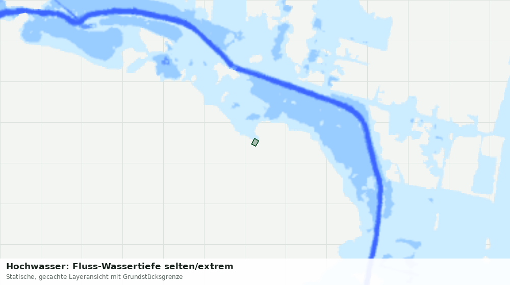 Statische Kartenansicht: Hochwasser: Fluss-Wassertiefe selten/extrem