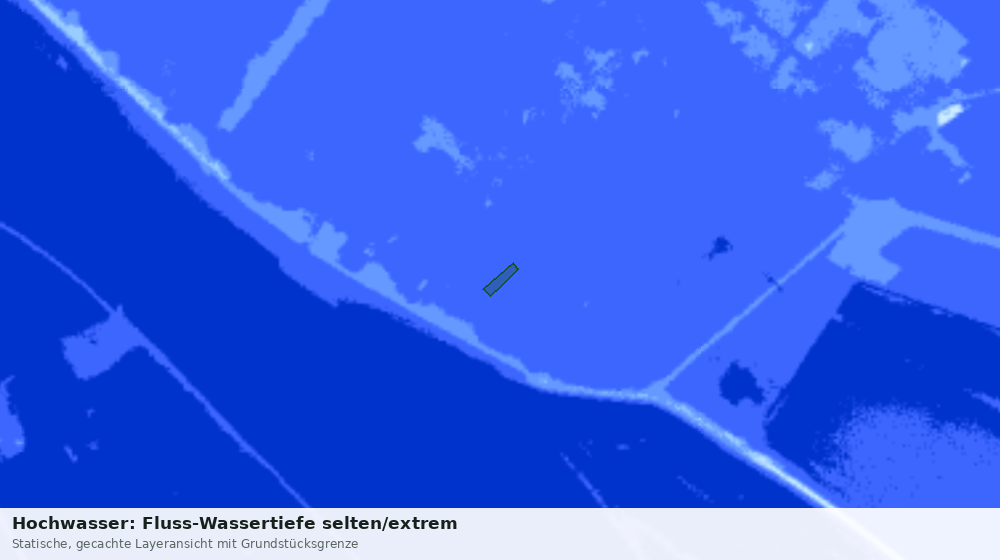 Statische Kartenansicht: Hochwasser: Fluss-Wassertiefe selten/extrem