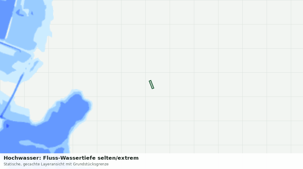 Statische Kartenansicht: Hochwasser: Fluss-Wassertiefe selten/extrem