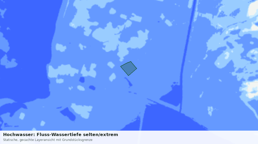 Statische Kartenansicht: Hochwasser: Fluss-Wassertiefe selten/extrem