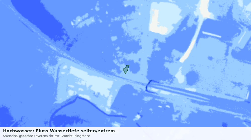 Statische Kartenansicht: Hochwasser: Fluss-Wassertiefe selten/extrem