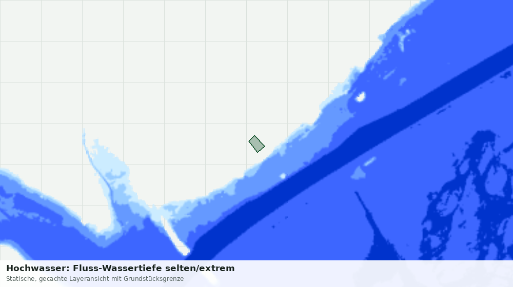Statische Kartenansicht: Hochwasser: Fluss-Wassertiefe selten/extrem