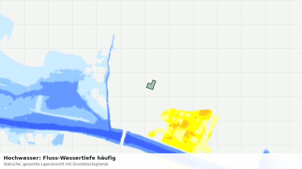 Statische Kartenansicht: Hochwasser: Fluss-Wassertiefe häufig