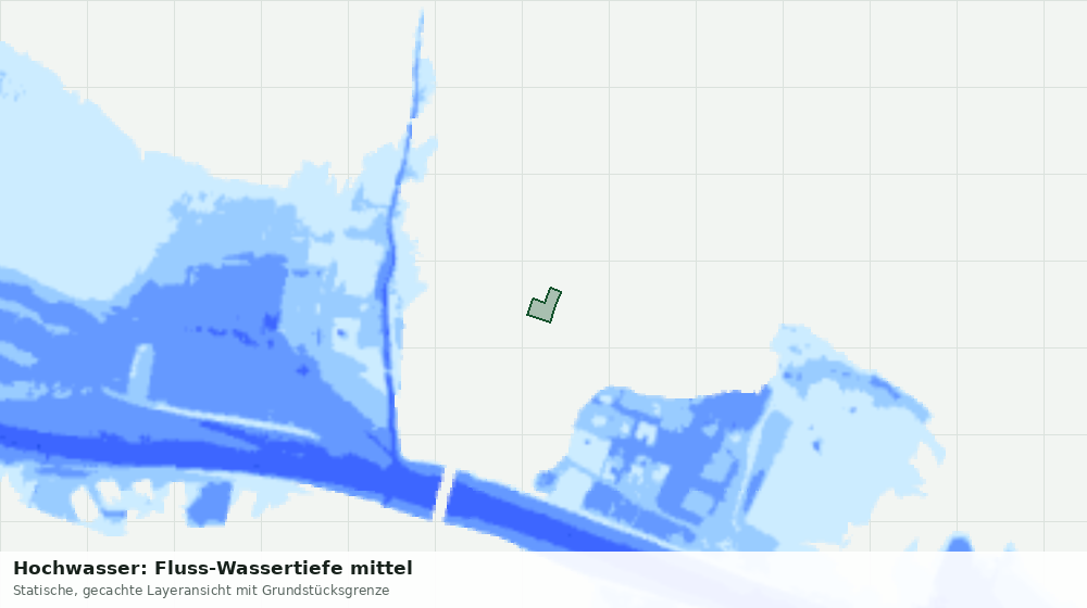 Statische Kartenansicht: Hochwasser: Fluss-Wassertiefe mittel