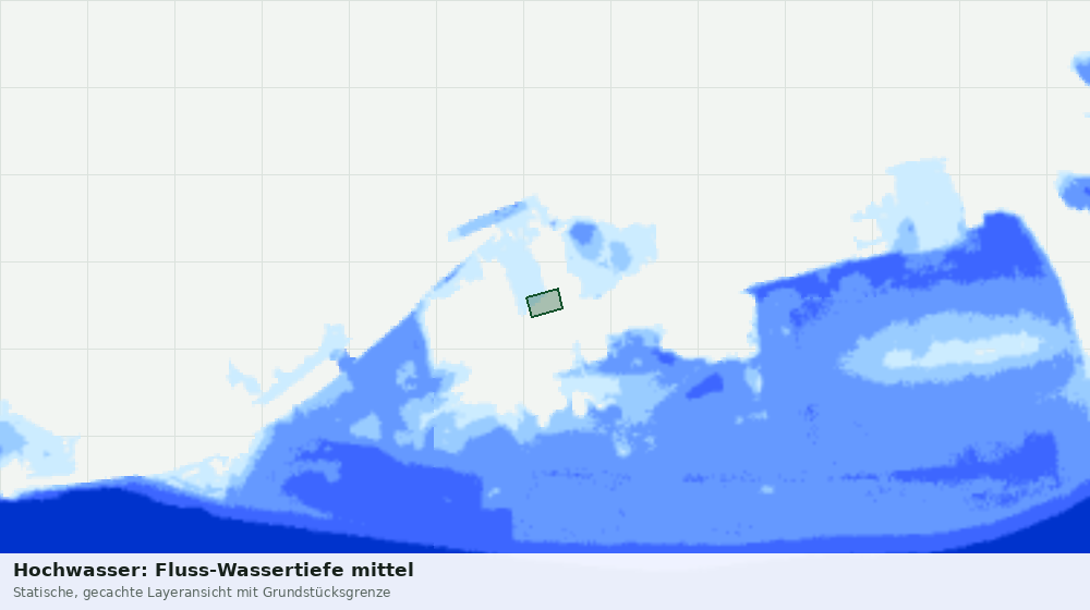 Statische Kartenansicht: Hochwasser: Fluss-Wassertiefe mittel