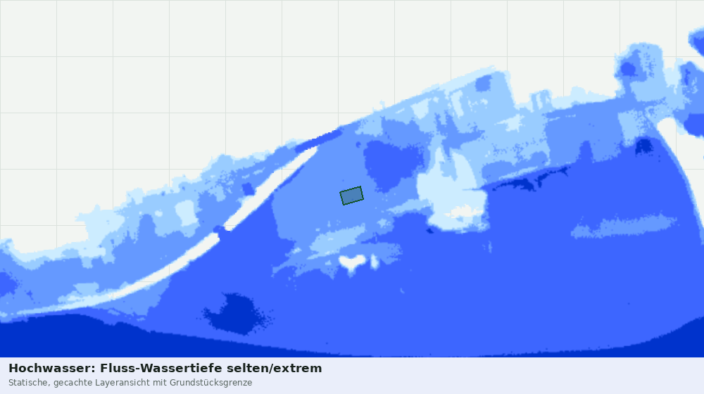 Statische Kartenansicht: Hochwasser: Fluss-Wassertiefe selten/extrem